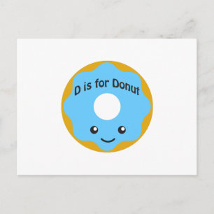 Delightful D ist für Donut Postkarte