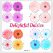 Delightful Daisies Vinyl Decals Aufkleber (Blatt)