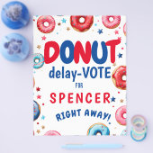 Delightful Donut Delay: Abstimmung" Wahl farbig Flyer (Einzeln)