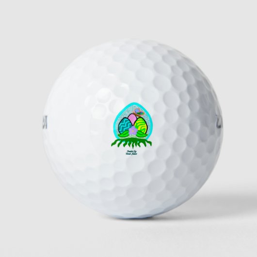 Delightful Easter Eggs Golf Balls Golfball (Vorderseite)