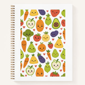 Delightful Fruits and Veggies Notizblock