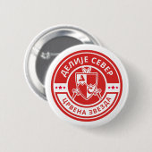 Delije Nord Roter Stern  Button (Vorne & Hinten)