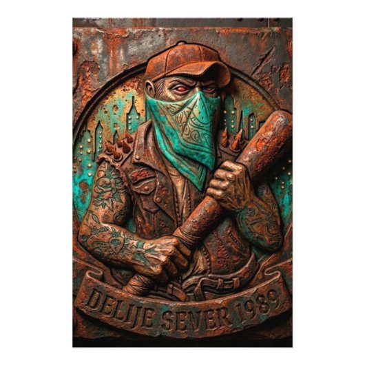 Delije Sever 1989 Embossed Fotodruck (Vorne)