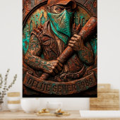 Delije Sever 1989 Embossed Poster (Küche)