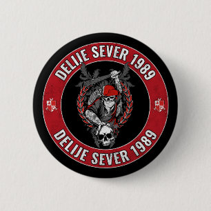 Delije Sever 1989 Rot-Weißer Stern  Button