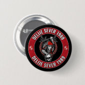 Delije Sever 1989 Rot-Weißer Stern Button (Vorne & Hinten)