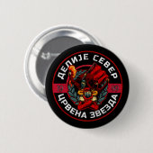 Delije Sever 1989 Roter Stern Button (Vorne & Hinten)