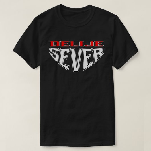Delije Sever - Crveno Beli T-Shirt (Design vorne)