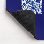 delikat blau Vintag Moderne Blüte Mousepad (Ecke)