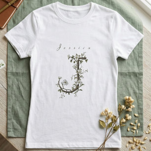 Delikat & Chic "J": Mute Jasmine Monogram T-Shirt