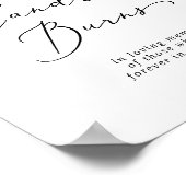 Delikat dieses Candle Burns-Memorial-Zeichen Poster (Ecke)