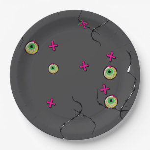Delikat Ghoulish! Funky Zombie XOXO Pappteller