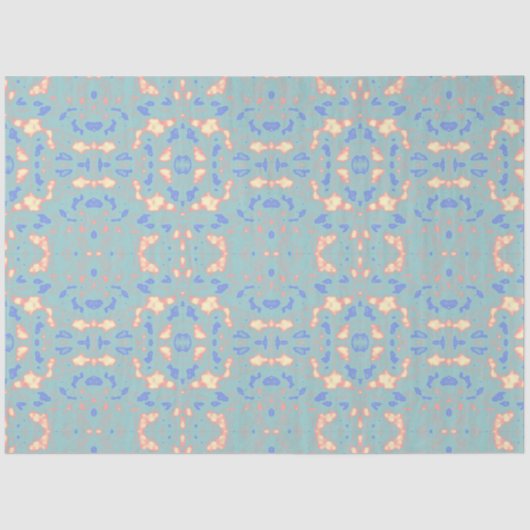 Delikat in grünem Lemon Gold Blue Tissue Paper Seidenpapier (Vorderseite)