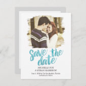 Delikat offen Save the Date Postkarte (Vorne/Hinten)