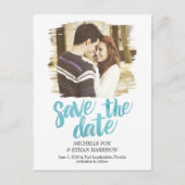 Delikat offen Save the Date Postkarte (Vorderseite)