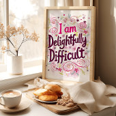 Delikat schwierig: Affirmation Art Print Poster