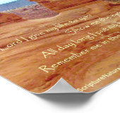 Delikatarsch, Arches Nat'l Park, Psalm 25 Poster (Ecke)