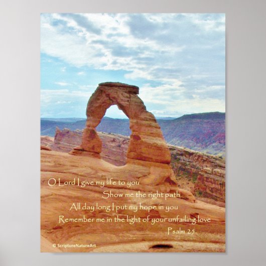 Delikatarsch, Arches Nat'l Park, Psalm 25 Poster (Vorne)