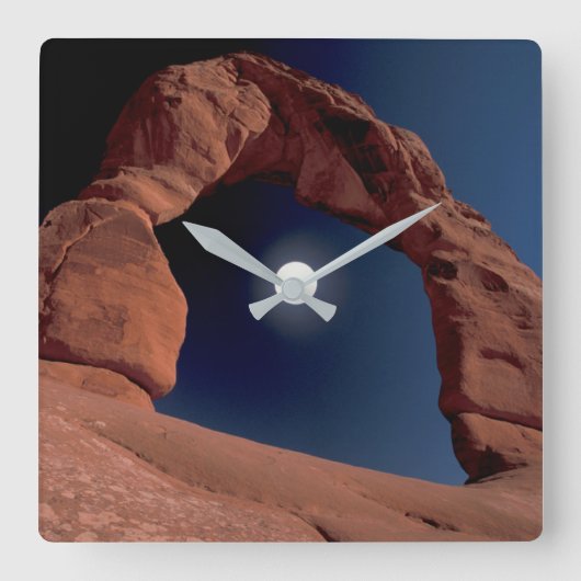 Delikatbogen | Arches National Park Utah Quadratische Wanduhr (Vorderseite)