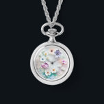 Delikate 3D-Pastel-Blume Necklace beobachten Armbanduhr<br><div class="desc">Eine charmante Mischung aus Funktionalität und Eleganz, die unsere delikate Pastel Blume 3D Watch Necklace vorstellt. Diese einzigartige Halskette besticht durch einen farbenfrohen Uhrenanhänger, der in einem faszinierenden 3D-Design mit zarten pastellfarbenen Blume geschmückt ist. Der Uhrenanhänger wurde mit viel Liebe zum Detail gestaltet und dient sowohl als stilvolles Accessoire als...</div>