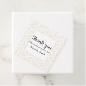 Delikate abstrakte Blätter danke Ihnen Hochzeit Geschenkanhänger (Beispiel)