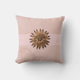 Delikate Abstrakte Blume auf dem blassrosa Kissen