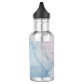 Delikate Abstrakte Lila Druckausgabe mit Namen Edelstahlflasche (Links)