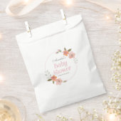 Delikate Aquarellblütendusche Pink Babydusche Geschenktütchen (Ausgeschnitten)