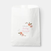 Delikate Aquarellblütendusche Pink Babydusche Geschenktütchen (Vorderseite)