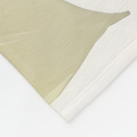 Delikate Aquarellfarben Blumengemälde Fleecedecke (Ecke)