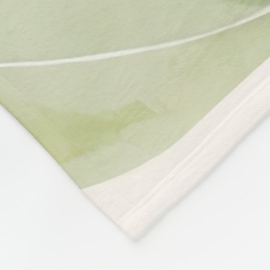 Delikate Aquarellfarben Blumengemälde Fleecedecke (Ecke)