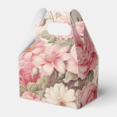 Delikate Aquarellfarben Rosen & Apple Blüten Geschenkschachtel (Rückseite)