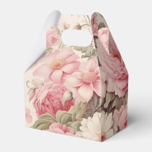 Delikate Aquarellfarben Rosen & Apple Blüten Geschenkschachtel