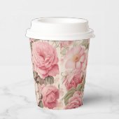 Delikate Aquarellfarben Rosen & Apple Blüten Pappbecher (Rechts)