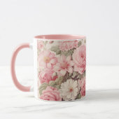 Delikate Aquarellfarben Rosen & Apple Blüten Tasse (Links)