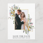 Delikate Aquarellfarben Save the Date Postkarte (Vorderseite)