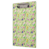 Delikate Aquarellfarben-Wildblumen auf grün Klemmbrett (Links)