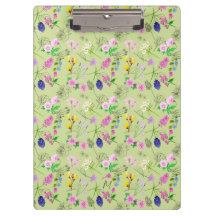 Delikate Aquarellfarben-Wildblumen auf grün