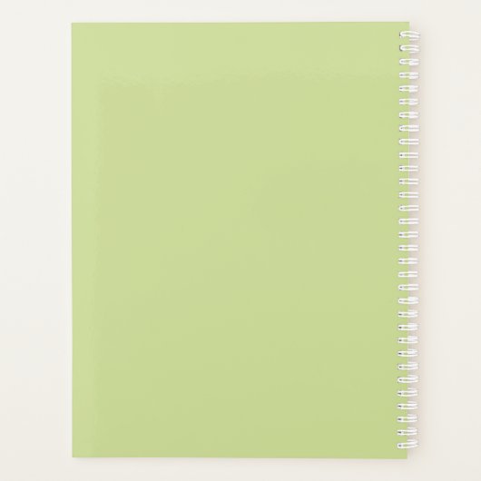 Delikate Aquarellfarben-Wildblumen auf grün Planer (Rückseite)