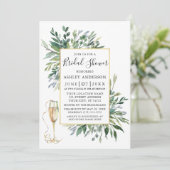 Delikate Aquarellgrün Glasfläche Grün Einladung (Stehend Vorderseite)