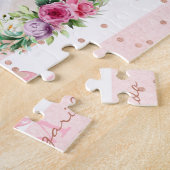 Delikate Aquarelltonröhre und Einhorn-Monogramm Puzzle (Seite)