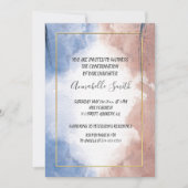 Delikate Aquarellwirkung auf Wellen BESTÄTIGUNG Einladung (Vorderseite)