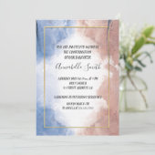 Delikate Aquarellwirkung auf Wellen BESTÄTIGUNG Einladung (Stehend Vorderseite)