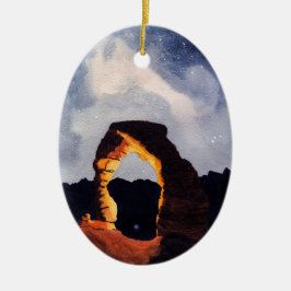 Delikate Arch Watercolor Malerei, personalisieren Keramik Ornament