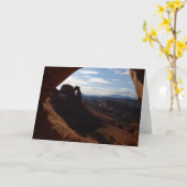 Delikate Arche through Rock Window at Arches Karte (Gelbe Blume)
