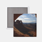 Delikate Arche through Rock Window at Arches Magnet (Vorderseite/Rückseite)