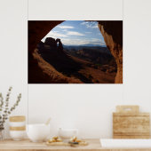 Delikate Arche through Rock Window at Arches Poster (Küche)