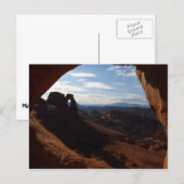 Delikate Arche through Rock Window at Arches Postkarte (Vorne/Hinten)