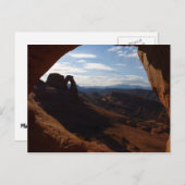 Delikate Arche through Rock Window at Arches Postkarte (Vorne/Hinten)