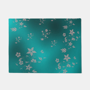 Delikate asiatische Blume Fußmatte